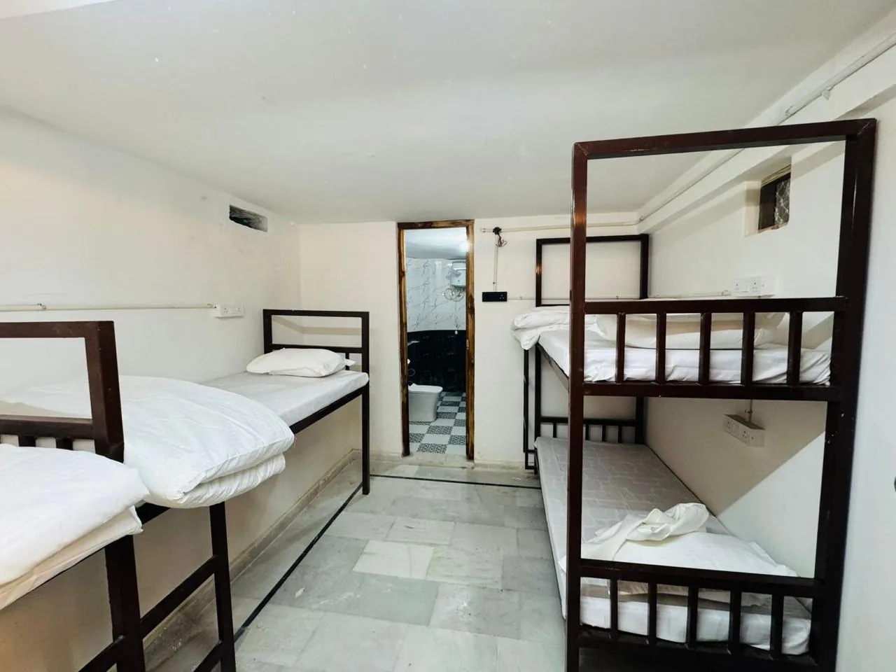 Bunk beds in the dormitory
